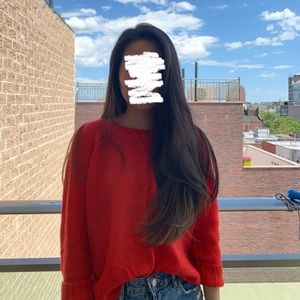 H&M bright red sweater